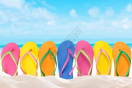拖鞋元素沙滩拖鞋设计图片