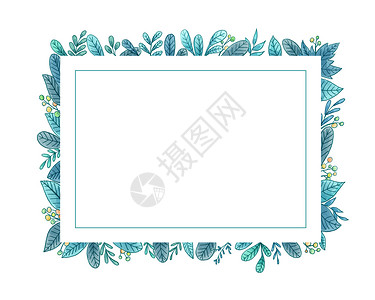 花草装饰框背景图片