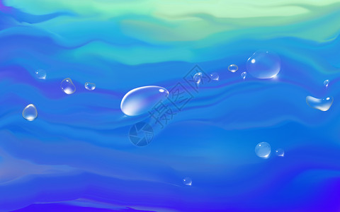 水滴图形艺术抽象背景插画