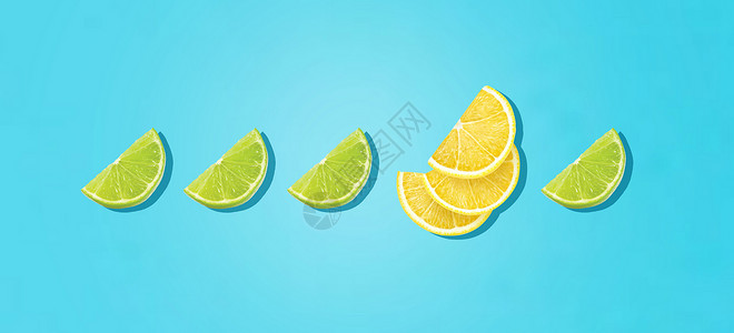 对半切柠檬水果背景设计图片