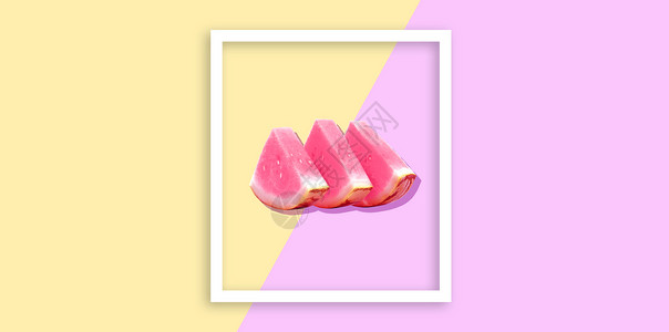 热带水果主题彩色水果背景设计图片