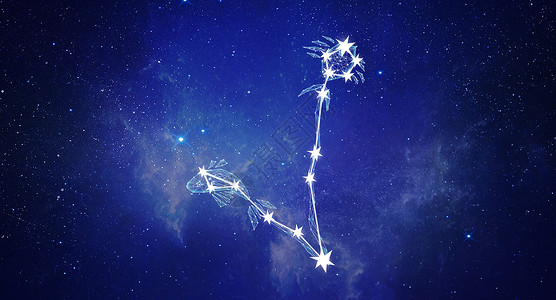 轻的占星术十二星座双鱼座设计图片