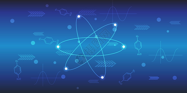 化学banner科技抽象背景设计图片