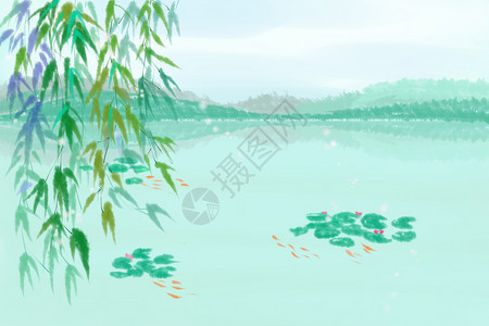 远近构图立夏插画