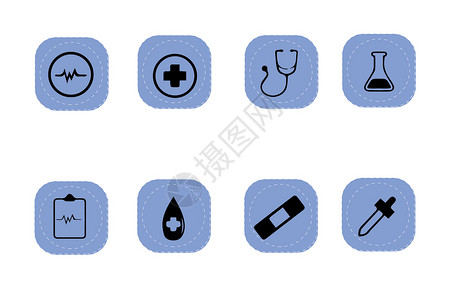 医疗图标背景图片