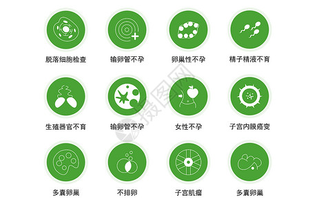 输卵管不孕不育小图标icon插画