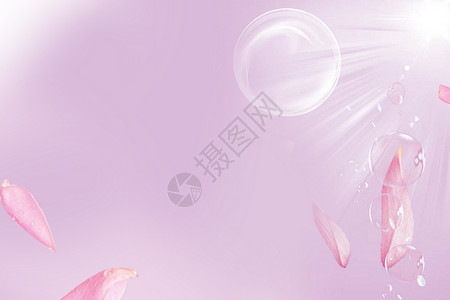 飞舞的泡泡紫色简约清新背景设计图片