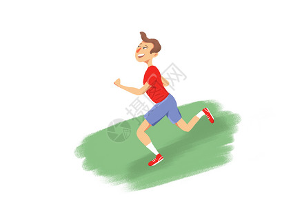 跑步插图背景图片