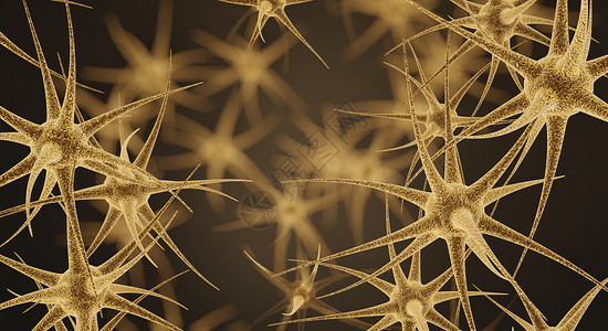 黄色信号神经系统背景设计图片
