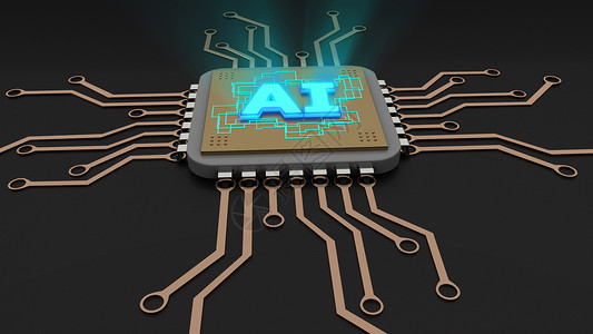 液晶半导体AI人工智能芯片设计图片