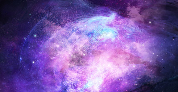 紫色星空星云广告背景图片