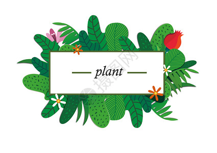 植物花卉创意矢量绿色树叶高清图片
