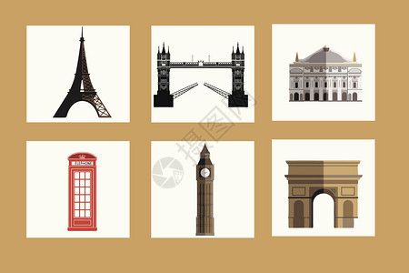 不同视角看伦敦欧洲建筑插画