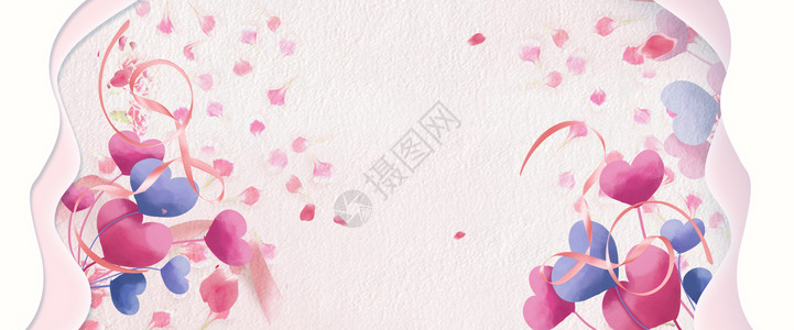 母亲节粉色玫瑰温馨浪漫背景设计图片