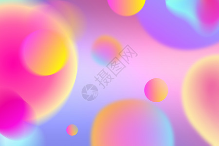 多彩气泡流体渐变背景设计图片