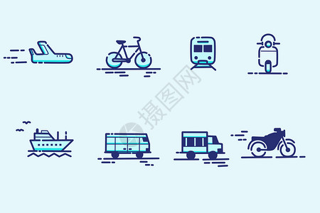 电动车自行车mbe 交通工具素材插画