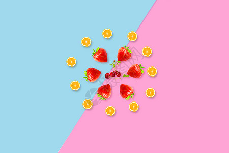 无籽蜜桔水果排列设计图片