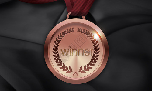 奖牌海报创意铜牌背景设计图片