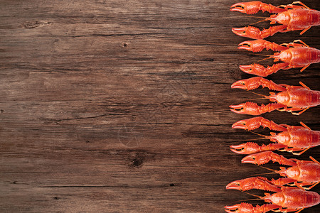 一群红色鱼美食海报背景设计图片