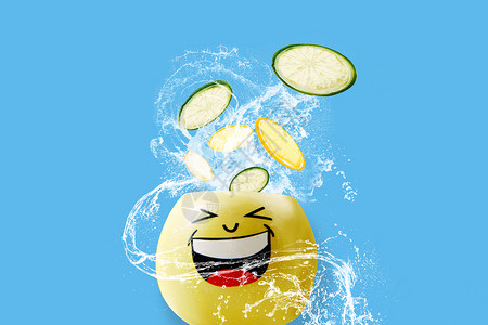 新鲜柠檬水夏至设计图片