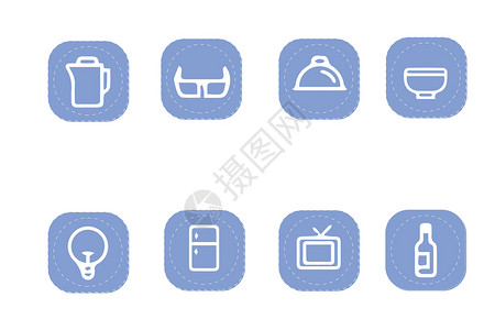 冰箱促销直通车图生活图标插画