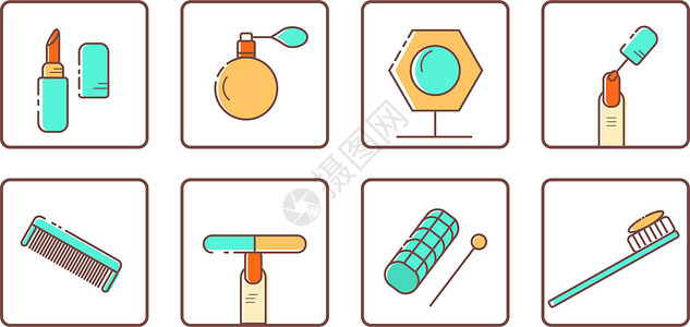 指甲油MBE化妆品MBE素材图标插画