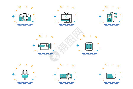 电子相机素材电子产品图标插画
