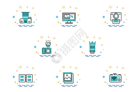 相册图标拍摄用品插画