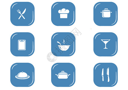 餐具icon餐具图标元素插画