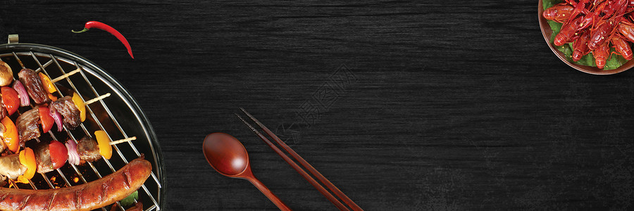 筷子架美食海报背景设计图片