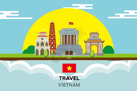 越南旅游插画