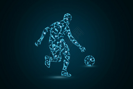 踢足球元素创意足球运动设计图片