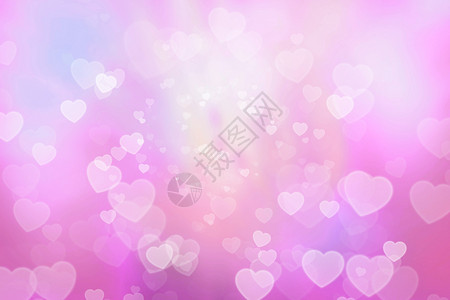 紫色爱心光效梦幻心形光斑背景设计图片