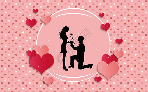 结婚接吻浪漫求婚设计图片