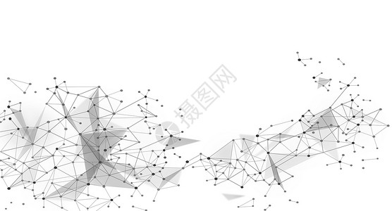 几何分子线条科技背景图片