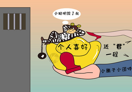 时政插画反腐漫画背景图片