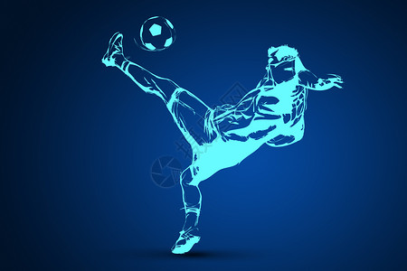 创意足球运动员图片