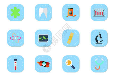 扁平创可贴医疗图标插画