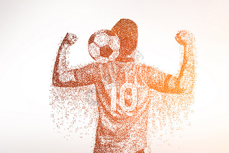 足球运动员剪影创意10号运动员背影剪影设计图片
