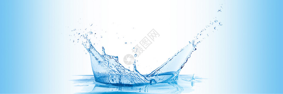 清凉水背景化妆品陈列蓝色高清图片