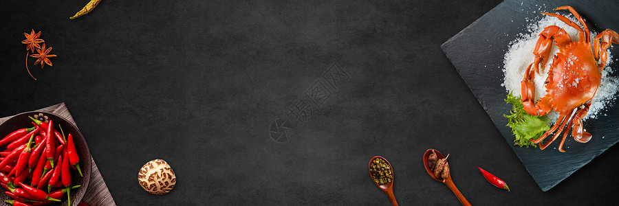 白背景下的辣椒美食海报背景设计图片
