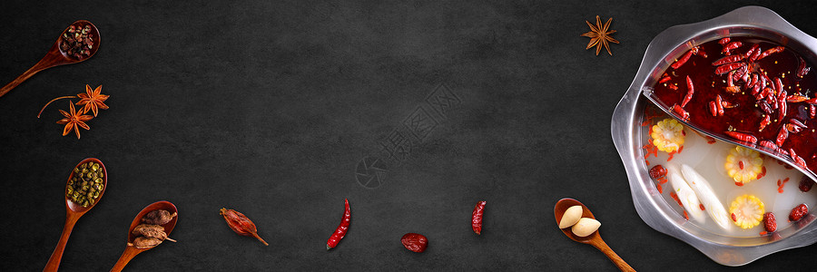 五彩辣椒美食海报背景设计图片
