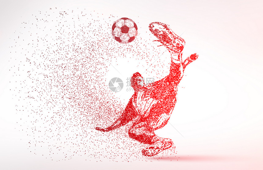 创意足球比赛剪影粒子图片