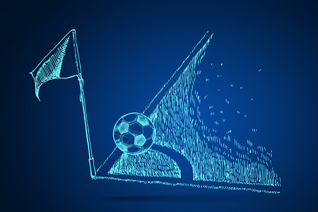足球场矢量创意手绘足球比赛设计图片