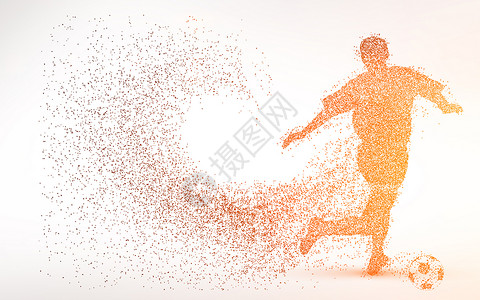 创意足球比赛剪影粒子背景图片