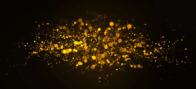 金色漂浮圆圈黑金横幅背景设计图片