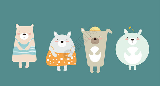 羊驼元素卡通动物元素插画