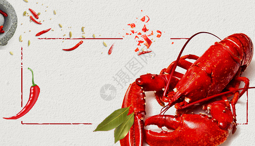 传统餐饮小龙虾美食设计图片