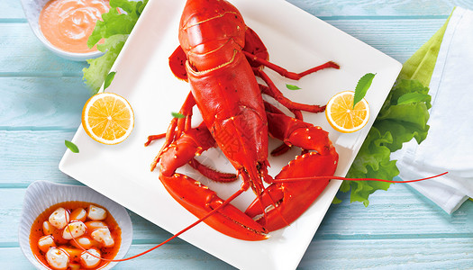 麻辣蛤蜊美味龙虾背景设计图片