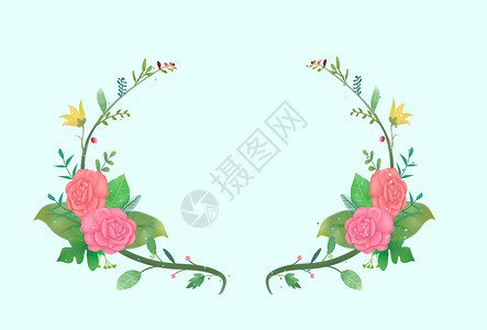耳环壁纸花卉植物插画